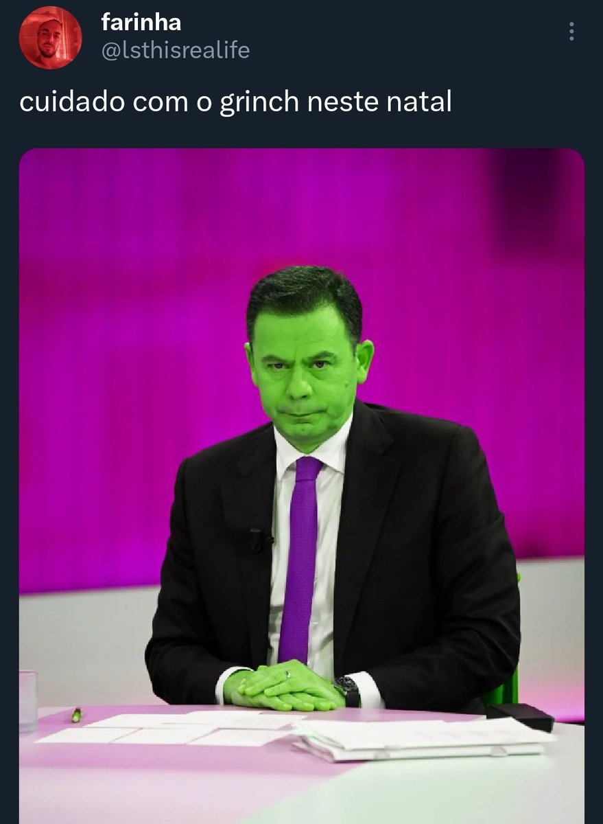 comunicado: isto não é uma imagem real e apesar das parecenças físicas o dr montenegro não tem qlq relação com o grinch pois o dr montenegro é um grande homem e muito divertido sempre pronto para uma brincadeira e uma boa gargalhada obrigado supremo líder dr montenegro