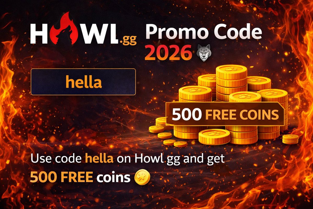 HowlGG_codes's tweet image. Howl gg Promo Code 2026 🐺

Use code hella on Howl gg and get 500 FREE coins instantly 🪙

Quick setup. Free coins added instantly.
Jump in and start playing in seconds 🎮🚀