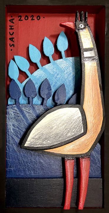 Art of the Day! "Oiseau 6". Buy at: ArtPal.com/sacha-schwarz?…