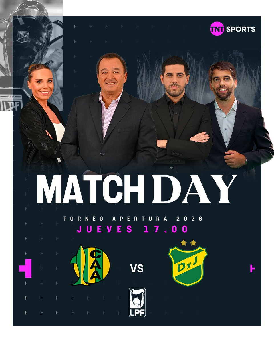 ¡VUELVE EL FÚTBOL ARGENTINO! 🏟️ 😍 

HOY desde las 17:00 vas a vivir el regreso del Torneo Apertura en exclusiva por la pantalla de TNT Sports Premium.

🎙️ <a href="/rulotaquini/">RAUL TAQUINI</a> - @matibustosmilla - <a href="/meryonega/">Maria del Mar Onega</a> - @lautaroiraola