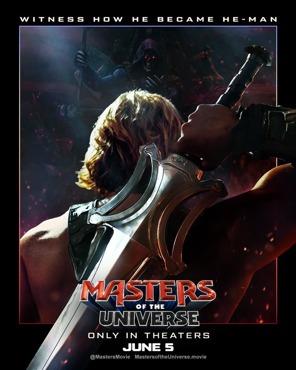 DiscussingFilm's tweet image. First poster for the live-action ‘MASTERS OF THE UNIVERSE’ movie.

In theaters on June 5.