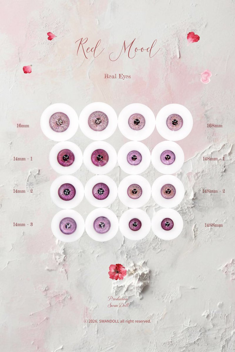 🆕 𝙍𝙚𝙖𝙡 𝙀𝙮𝙚𝙨…! 

𝗥𝗲𝗱 𝗺𝗼𝗼𝗱…❤️
· 𝟭𝟲𝗺𝗺 𝟭𝟲𝗦𝗺𝗺 𝟭𝟰𝗺𝗺 𝟭𝟰𝗦𝗺𝗺 𝟭𝟰𝗦𝗦𝗺𝗺

🦢¸.•*¨*•¸.•*¨*•¸.•*¨*•¸.•*¨*•

오랜만에 쇼핑몰 업데이트 소식 드립니다.
종류를 추가하다보니 안구가 많이 모였어요!
업데이트전까지 매일 사진 소개해드릴게요!

✦ 𝟭/𝟮𝟳