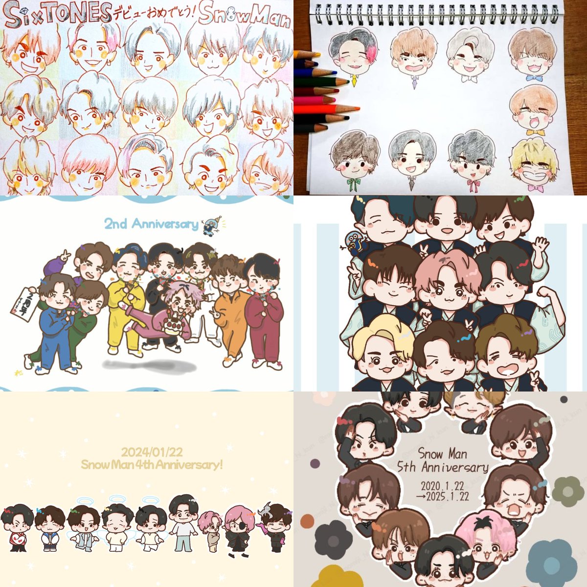 デビュー日から5周年までのイラスト💭