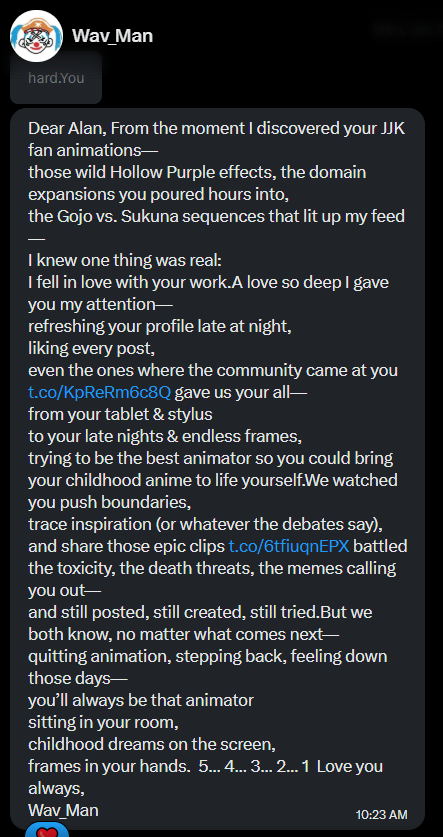 AlanbowePro's tweet photo. This made me shed tears, why are you guys so awesome? I don't deserve great fans like you guys.

I feel like i need to finish what i started. https://t.co/1aJao0GvGI