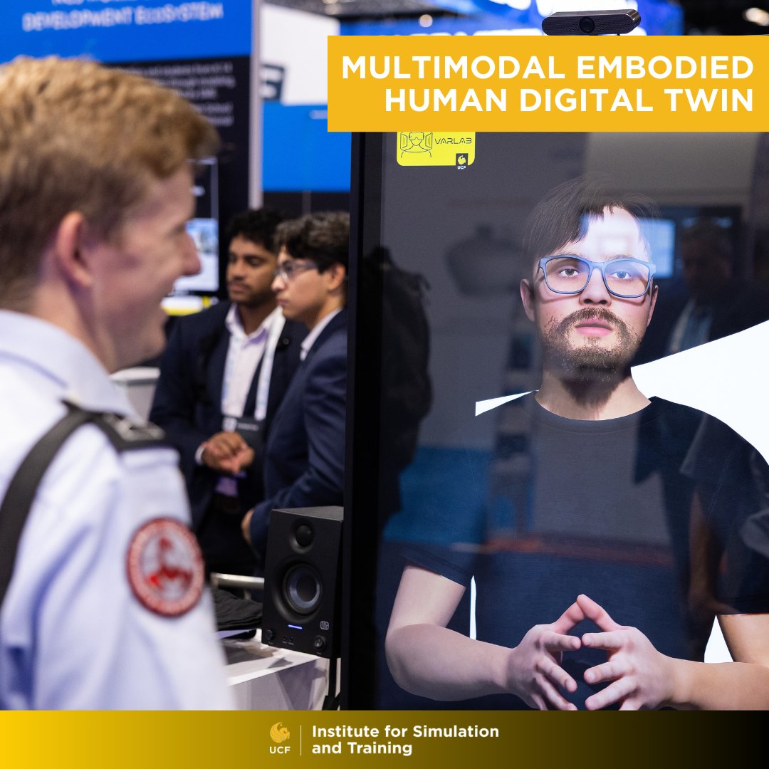 UCF’s Institute for Simulation and Training is advancing the Multimodal Embodied Human Digital Twin (HDT), a prototype designed to support operational readiness while preserving human judgment and authority. 

#UCFIST #DigitalTwin #HumanDigitalTwin
#AICompanion