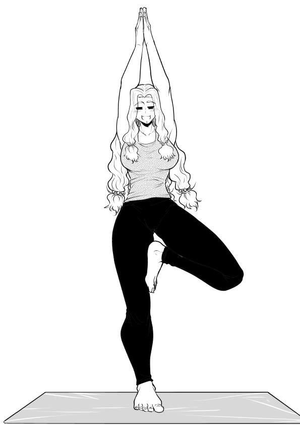 大樹のような安定感を発揮する今日のヨーガお姉さん