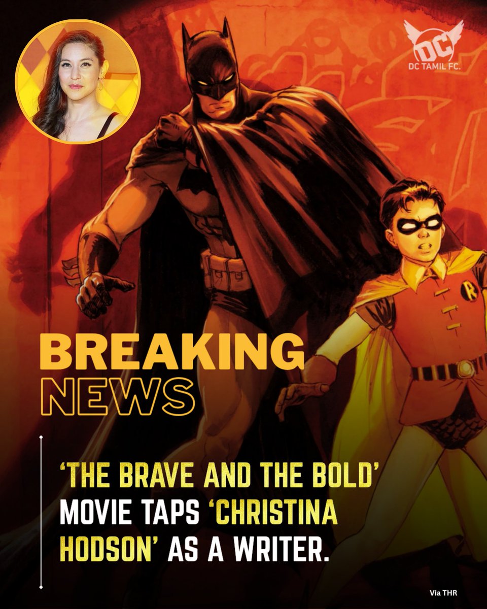 🚨🦇 BAT-BREAKING:

🦇 #TheBraveAndTheBold movie taps ‘Christina Hodson’ as a Writer.

🦇 ‘Muschietti’ still attached to project.

🦇 ‘Christina Hodson’ previous works includes 2018's blockbuster Transformers: #Bumblebee and DC's #BirdsOfPrey &amp; #TheFlash.

#DCStudios | #Batman |