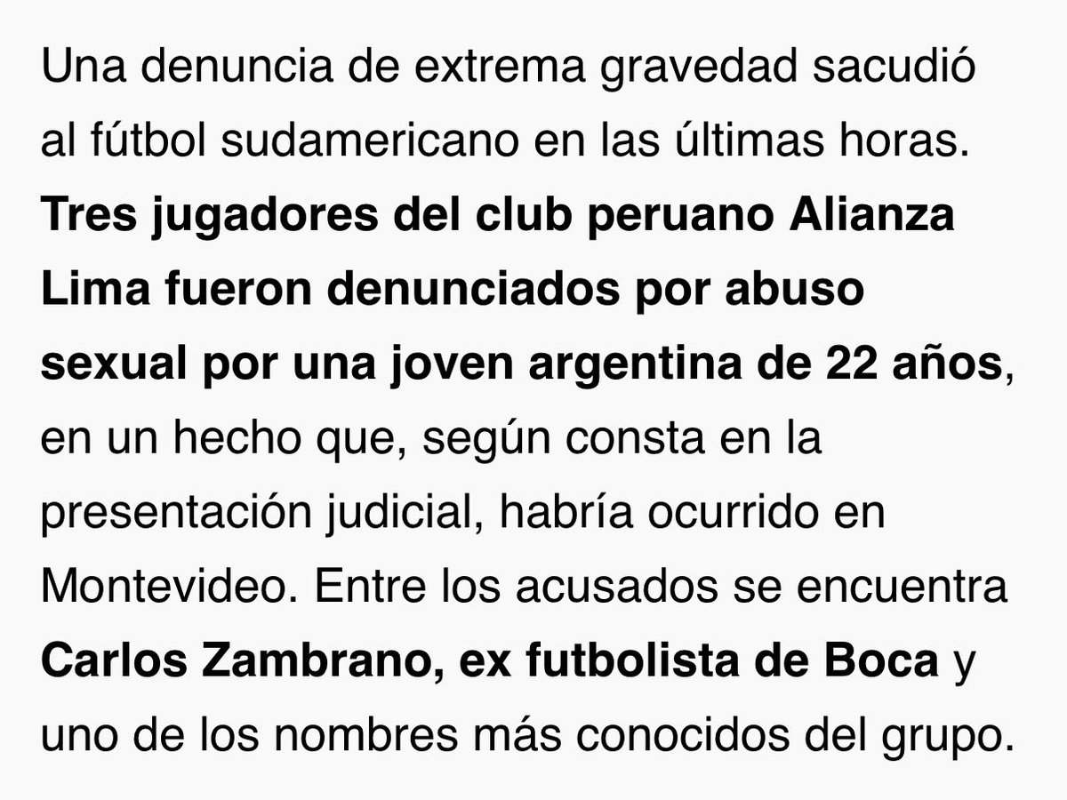MeDicenPajita's tweet image. Denuncian en Argentina a Carlos Zambrano, Miguel Trauco y Sergio Peña por abuso sexual!