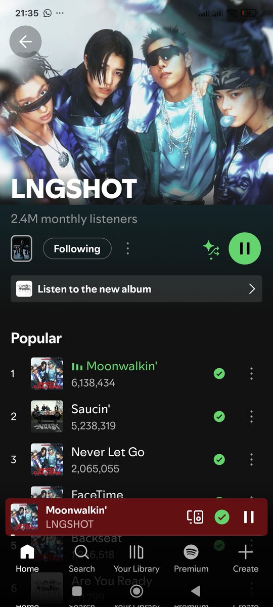 lostpolaris5's tweet image. Moonwalkin hits 1,183,635 streams a day 😱 #LNGSHOT #롱샷

Today                           Yesterday
