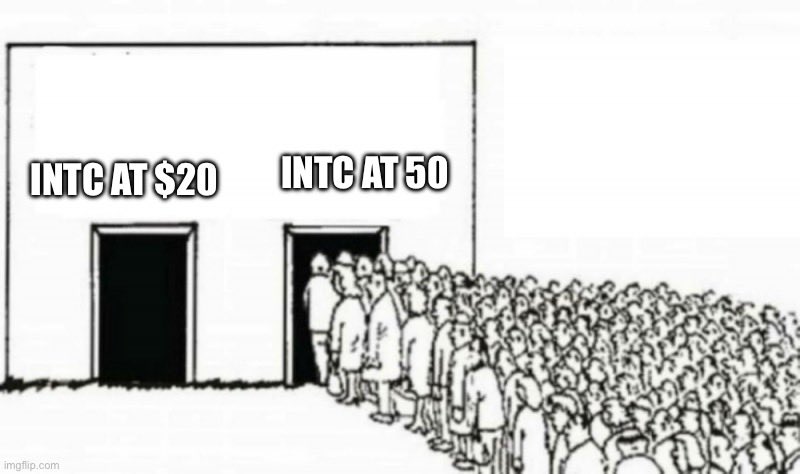 $INTC

I know, I know not another one of these memes!!!

But just one last time for good measure. Promise.