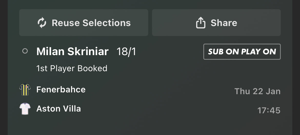 VelvetOdds's tweet image. Tip In the Fenerbahce vs Villa.

5 cards in his last 17 games. Good value to be had.
0.5 units