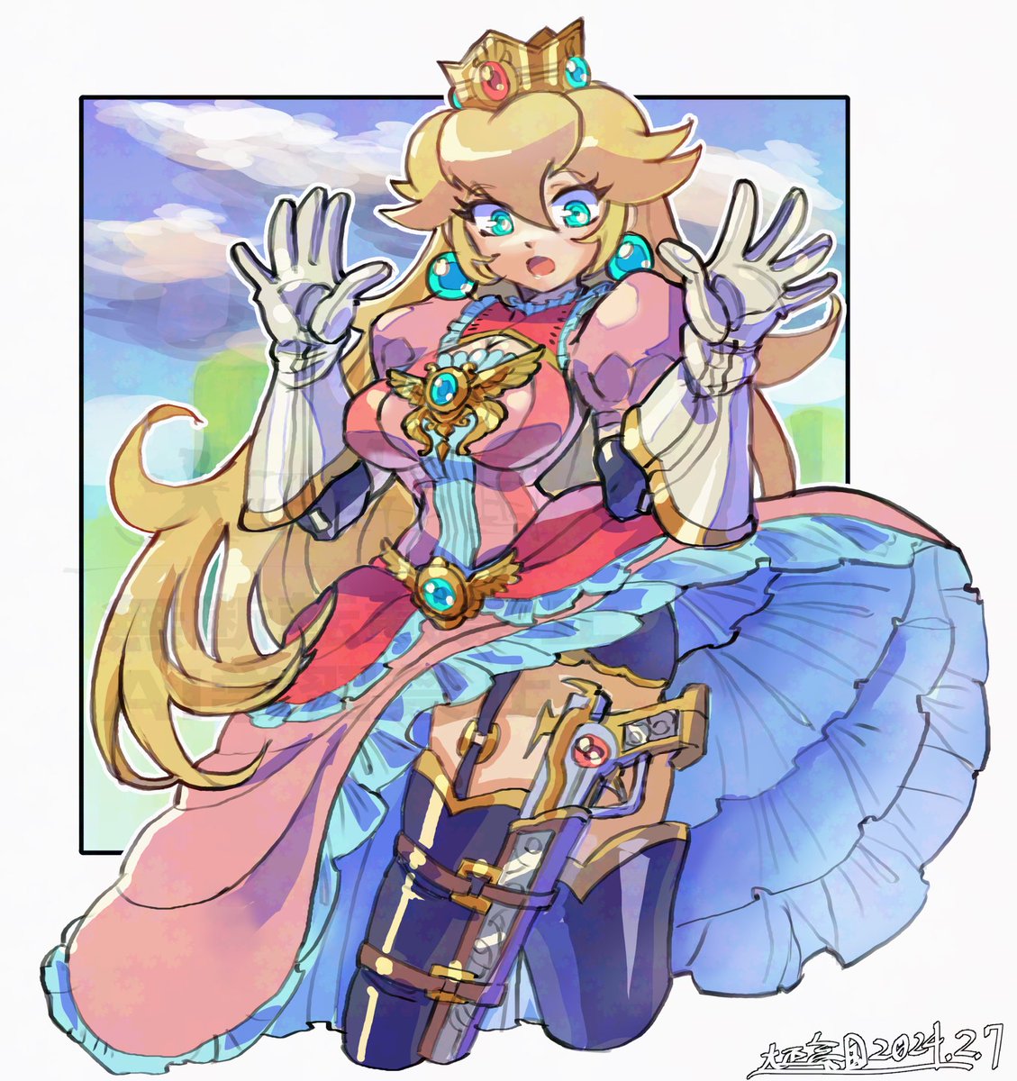 ピーチ姫 RT @taishouteikoku1: ピーチ姫🍑 ウエスタンスタイル。