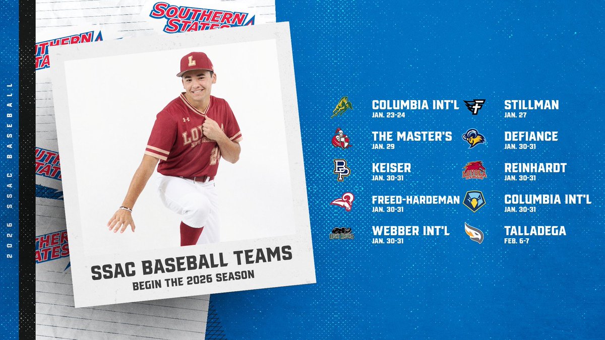 SSACsports's tweet image. ⚾️❄️ Baseball season is here, but baseball weather is not! 

@ABACAthletics will get things started this weekend, while most others will get going next weekend. 

🔗 tinyurl.com/v9kwuj3x