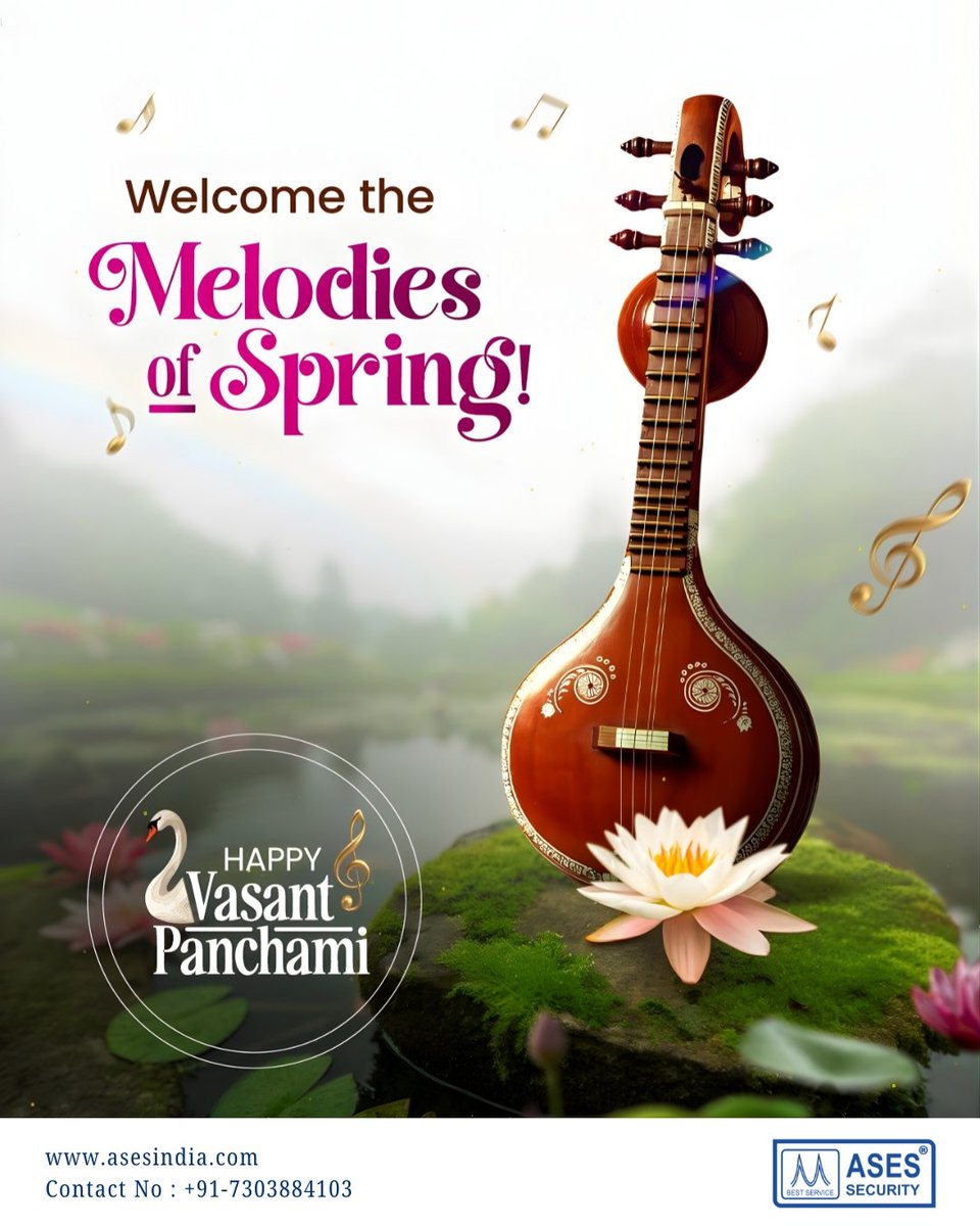 ASESINDIAs's tweet image. Welcoming the season of growth, harmony, and positivity. 🌼🎵  

On this auspicious day of Vasant Panchami, may knowledge and prosperity illuminate every path.  

Happy Vasant Panchami from ASES Security!  

#HappyVasantPanchami #SeasonOfSpring #KnowledgeAndWisdom #PositiveVibes