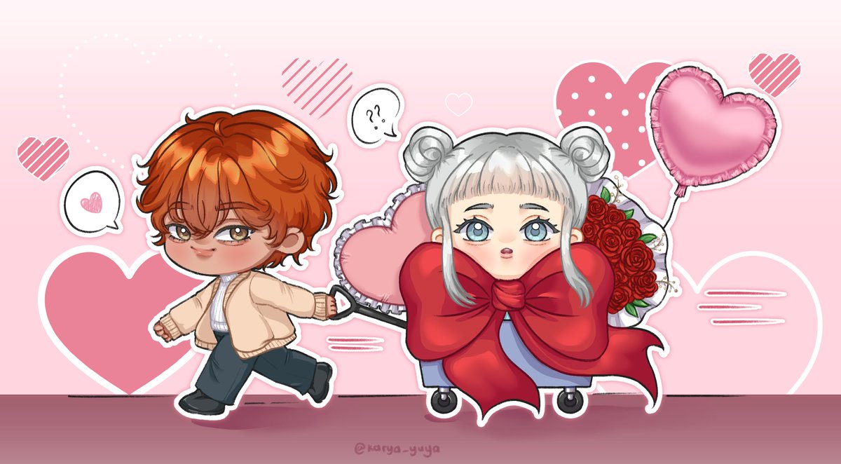 karya_yuya's tweet image. Rama and Lili for YCH valentine sample ;P &amp;lt;3 #ocs #YCH