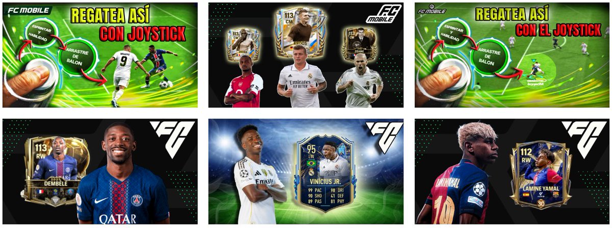 Miniaturas para clientes con canales de YouTube de FifaMobile