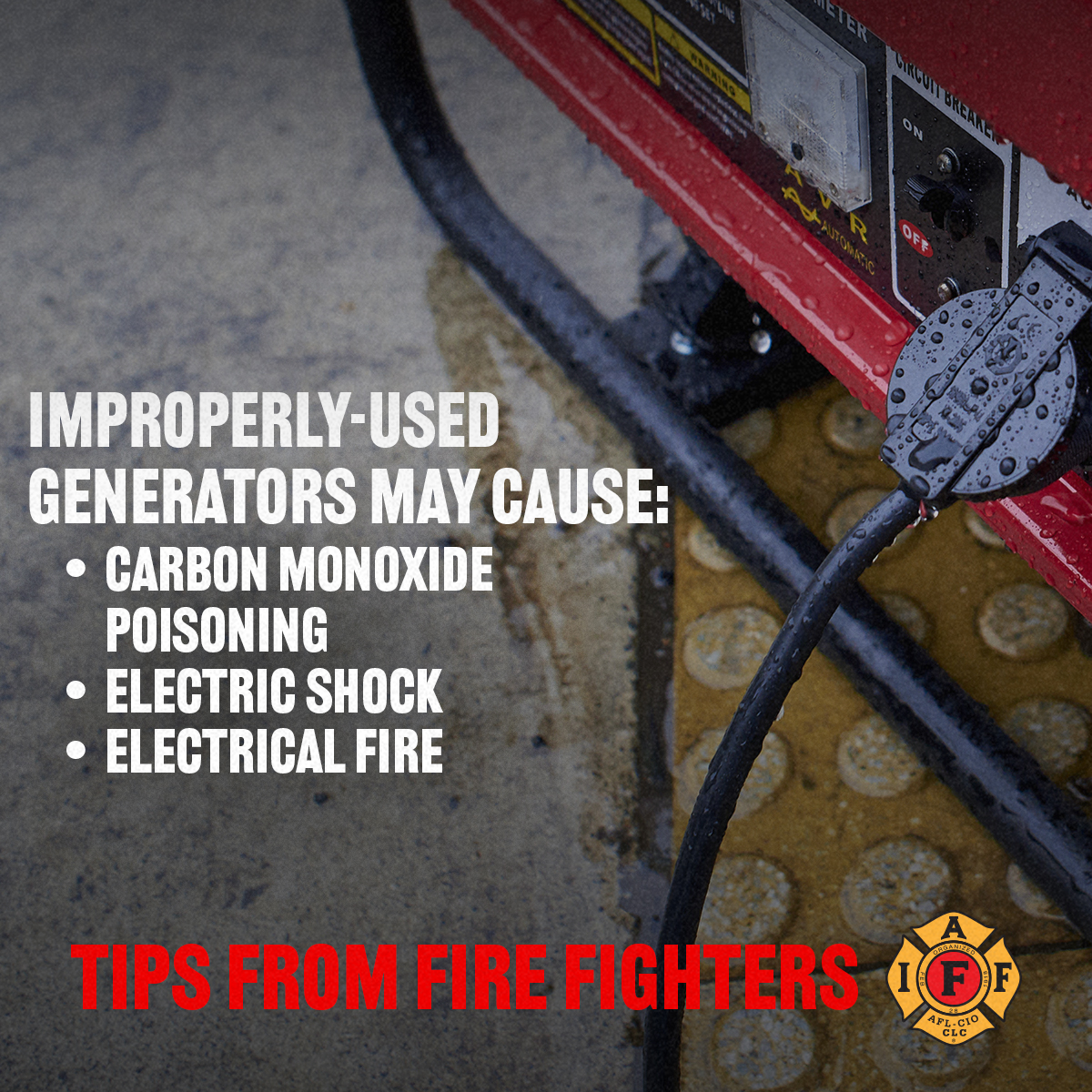 A little safety reminder from your firefighters for the coming weather event.