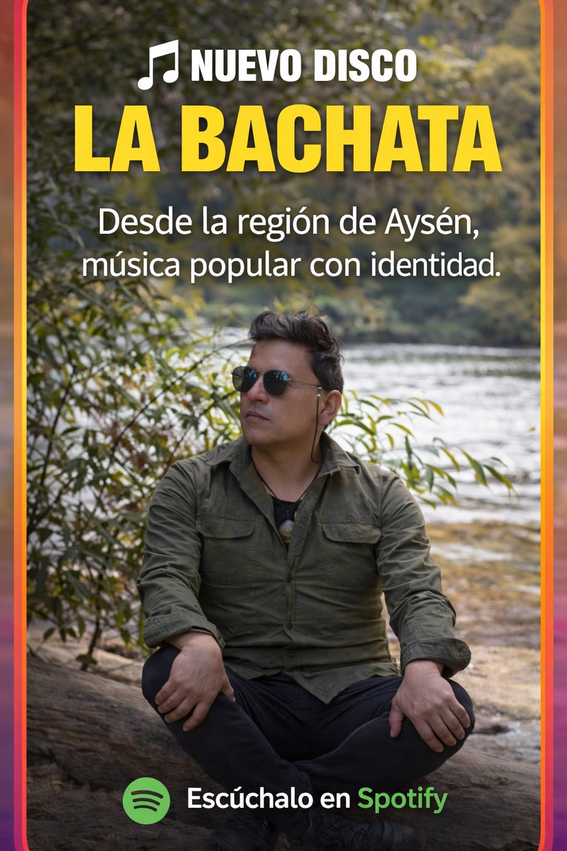Nuevo disco: La Bachata
Desde la región de #Aysén, música popular con identidad y raíces del sur.
Un sonido que une territorio, emoción y talento local. 💚

🎧 Escúchalo en Spotify
👉 spotify.com

#Cultura #MúsicaChilena #Aysén #IdentidadRegional #LaBachata #mae