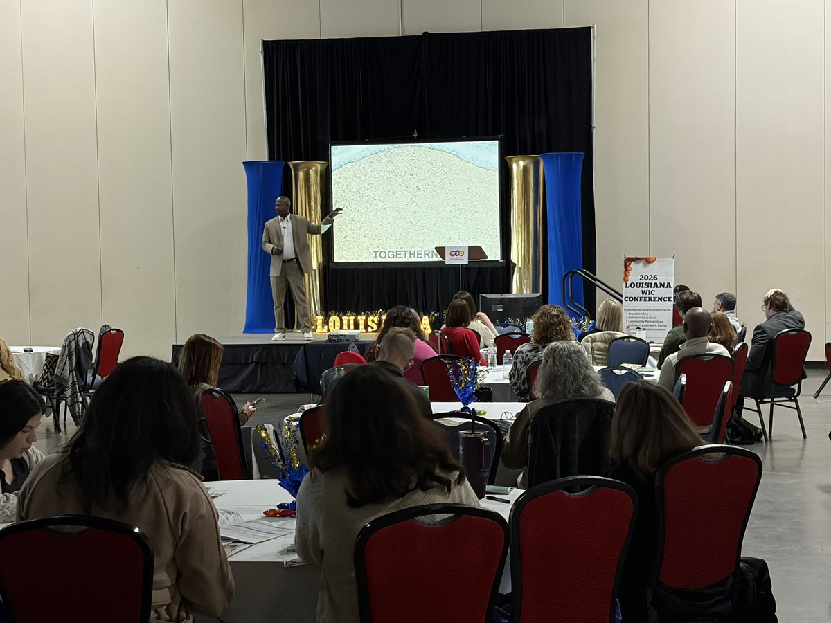 JBrownJr's tweet photo. a tremendous experience with the LA  Dept of Health  WIC conf. “Growing Stronger Together as a WIC Team.”  The work they do is so important to the health of their participants. I applaud their dedication to impacting the lives of Women Infants and Children from every Parish.
#WIC https://t.co/tSQ6WGln3a