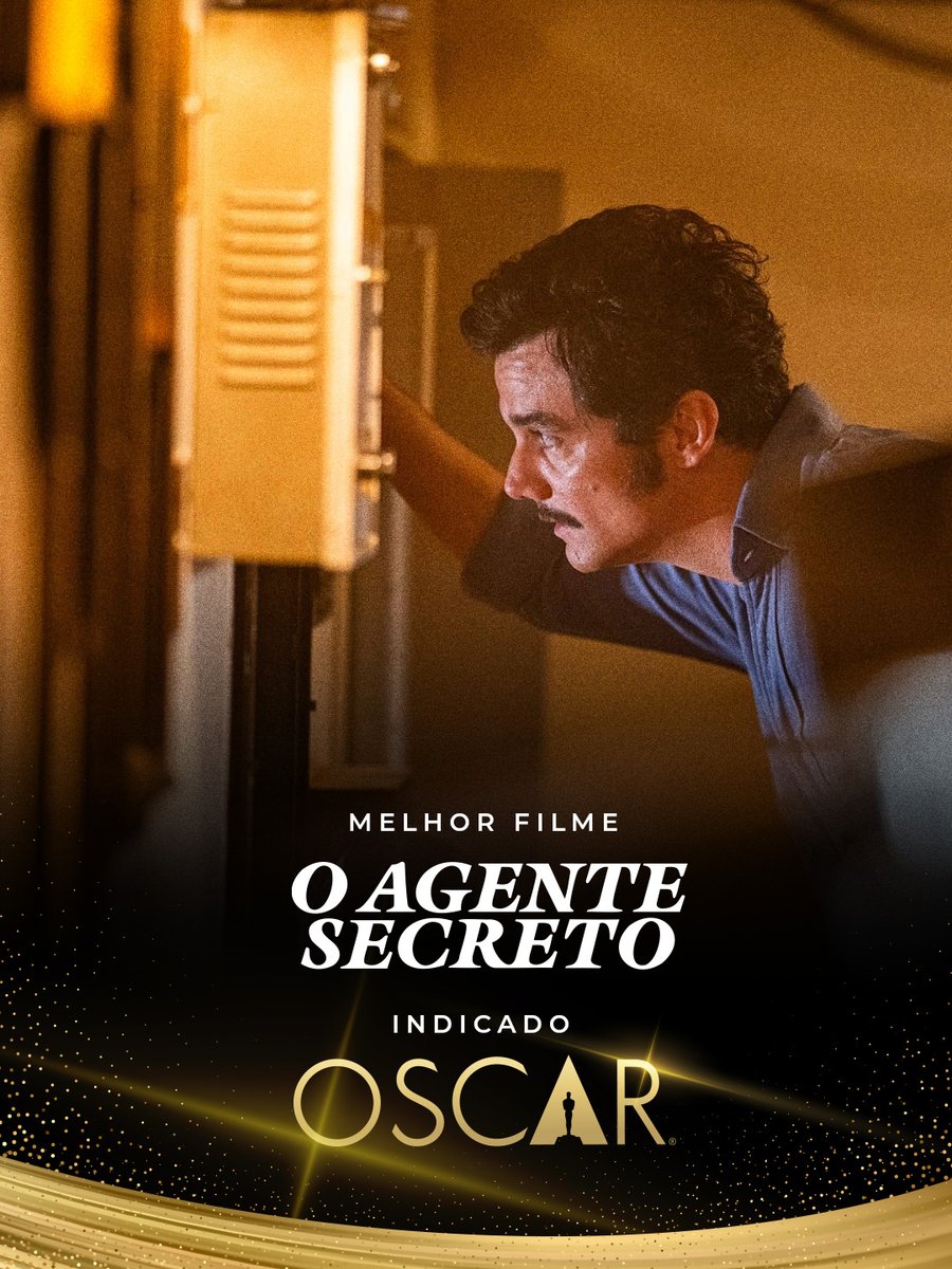 LulaOficial's tweet image. O cinema brasileiro está em um dos melhores momentos de sua história! A indicação de O Agente Secreto para quatro categorias do Oscar é motivo de celebração para todo o país. É o reconhecimento da nossa cultura e da capacidade do Brasil de contar histórias que emocionam o mundo…