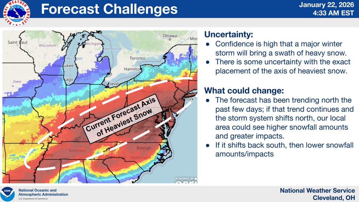 A winter storm watch has been issued for this weekend. We may get up to 6 inches of snow, so residents should plan ahead and expect parking bans. Stay safe and warm.