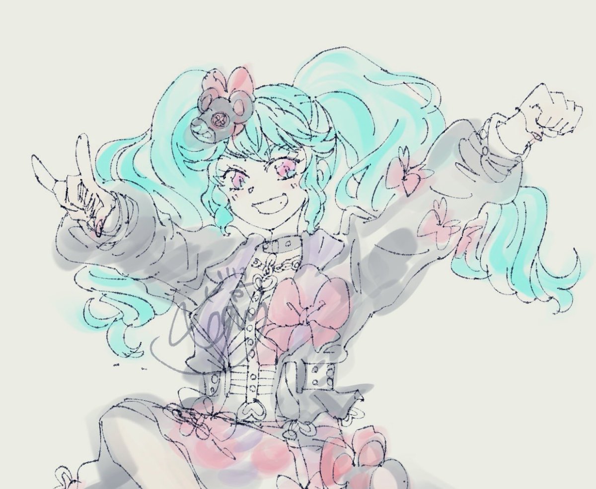 アクスタ届いた記念に落書きあまり
現物見てはじめて気づいたけどこの衣装いちご柄といい胸元や袖口の×といい随所に散りばめられてるね