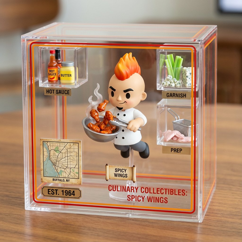 Modified this food prompt for Nano Banana to allow for control over style by adding a second input. 

e.g. doner kebab, toy packaging:

 <instruction> do this for ANY famous dish 
Input A is a famous dish (photo or dish name). Analyze origin, key ingredients, signature tools, and