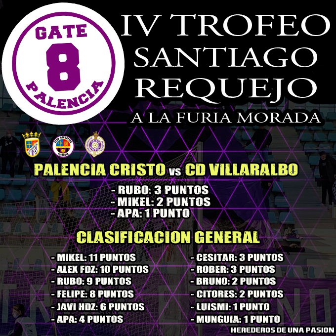 Gate 8 Palencia

IV TROFEO SANTIAGO REQUEJO

<a href="/Gate8palencia/">Gate 8</a> <a href="/PalenciaCristo/">Palencia Cristo Atl.</a>
#SomosPalencia #PocosPeroLocos