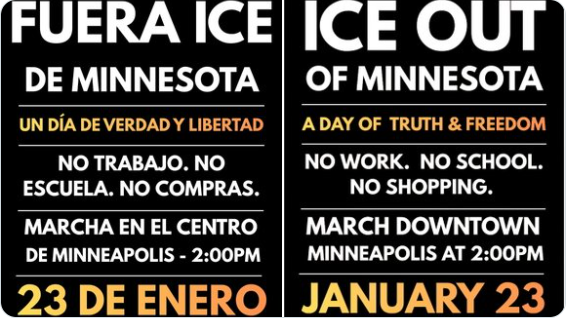 comunistesCFR's tweet photo. From #Catalonia, committed to anti-fascism and anti-racism,we fully support your call, n January 23, "NO WORK, NO SCHOOL, NO SHOPPING!", in Minnesota, and demonstrations in all cities in the #USA.

Long live the united struggle !
Justice for Renee Good !
Fuck #ICE !
Fuck #Trump ! https://t.co/kgaNsUbmJa