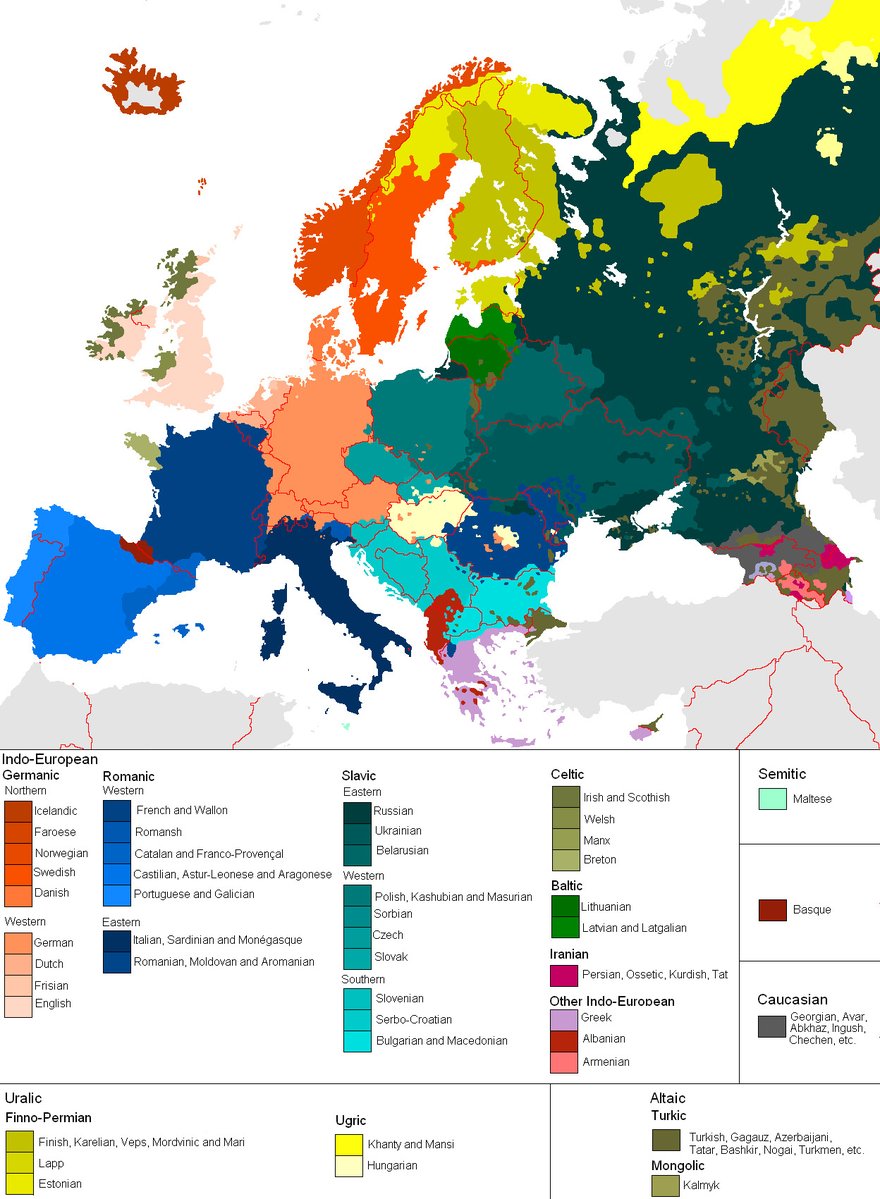 vintagemapstore's tweet image. Languages of Europe