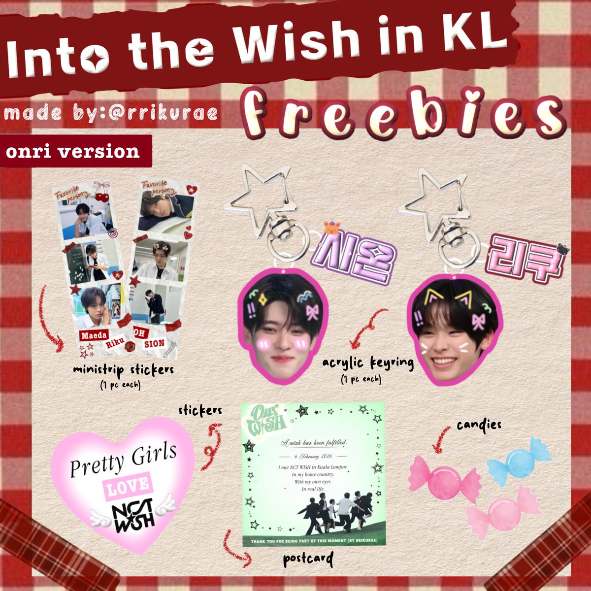 rrikurae's tweet image. ｡ ﾟ꒰ঌ 𝑰𝒏𝒕𝒐 𝒕𝒉𝒆 𝑾𝒊𝒔𝒉 : 𝑶𝒖𝒓 𝑾𝒊𝒔𝒉 𝒊𝒏 𝑲𝑳 ໒꒱ ༘*.ﾟ
 
— freebies by @rrikurae ⋆. 𐙚 ̊
✮ 6th Feb, Mega Star Arena

how to claim? 
♡ like &amp;amp; rt 
♡ say hi to me 
♡ dm to trade (limited!!!) 
♡ follow my ig @/rrikurae (optional)

#NCTWISHinKL 
#OurWISHinKL