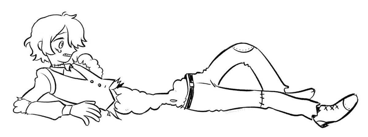 oc落書き ぬい人間がちぎれている