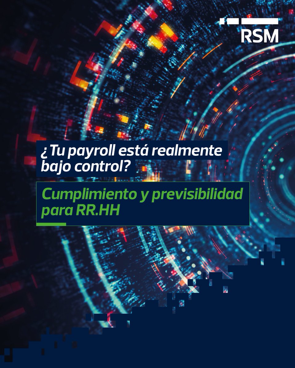 ¿Tu payroll está realmente bajo control?
En RSM Argentina trabajamos con un enfoque consultivo para aportar control, cumplimiento y previsibilidad a RR.HH.
👉 bit.ly/45peCAF
#Payroll #RRHH #RSMArgentina