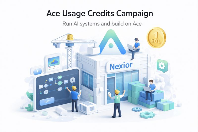 Ace Usage Credits Campaign 🏆

We’re hosting a 7-day usage credits campaign so anyone can run real AI systems on Ace, exactly the same way paying users do.

Participants receive up to 50 usage credits per day, while one standout builder will receive a 1 SOL Builder Spotlight