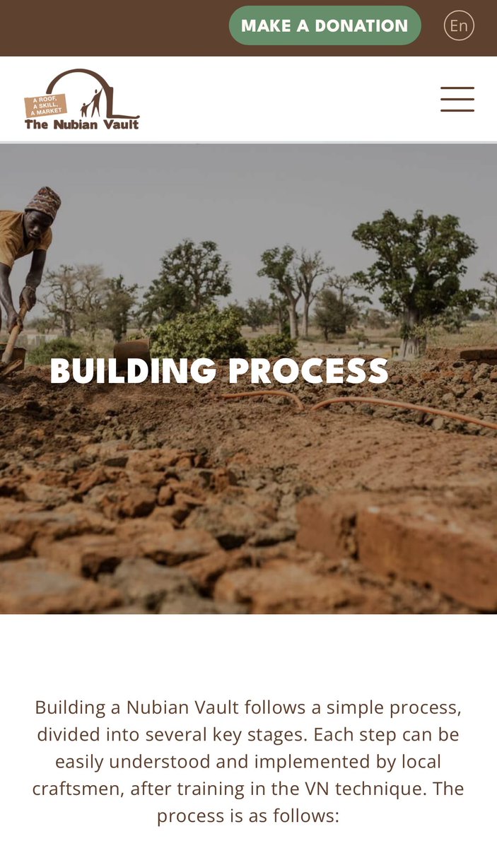 TheMindScourge's tweet image. Nubian Vault is a really interesting group

They build using traditional techniques in the Sahel as a way to reduce costs and rely on the entirely local knowledge and materials 

The bricks are made on site from local soil, the walls are earth and very thick, the vault does not…