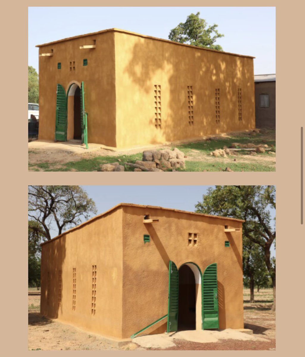 TheMindScourge's tweet image. Nubian Vault is a really interesting group

They build using traditional techniques in the Sahel as a way to reduce costs and rely on the entirely local knowledge and materials 

The bricks are made on site from local soil, the walls are earth and very thick, the vault does not…