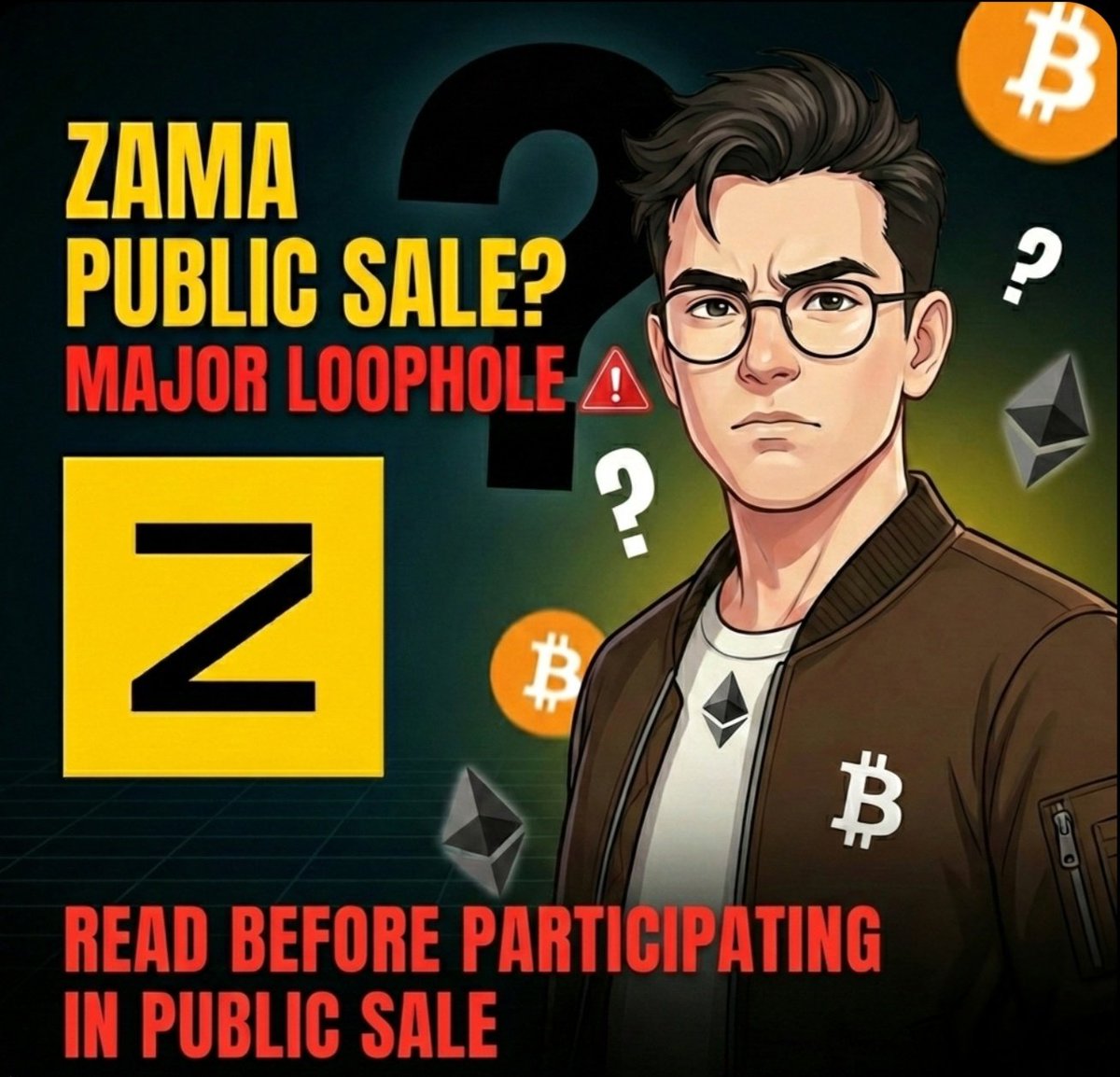 Cryptomohit's tweet photo. Hey @Zama team, there’s a concerning issue in your presale T&Cs.

You mentioned that the average bid price will be considered. But as we all know, public auctions are easily manipulated by LARGE WHALES, and historically, the community ends up getting rekt.

Let me explain with an example:
A whale places a $2M bid at $0.20, and from another wallet places $2M at $0.10 and from one another wallet whales bid 4M$ at $0.05. 

So
As per your t&c the clearing price will be 0.10$. This artificially pushes the clearing/average price higher, hurting genuine participants and whale earn huge profits also in polymarket 

If such coordinated bids with huge funds are later refunded or adjusted, the damage is already done to the public.

So my question is simple:
👉 How will you prevent this kind of whale manipulation and protect the community?

Because Transparency and fair mechanisms matter.