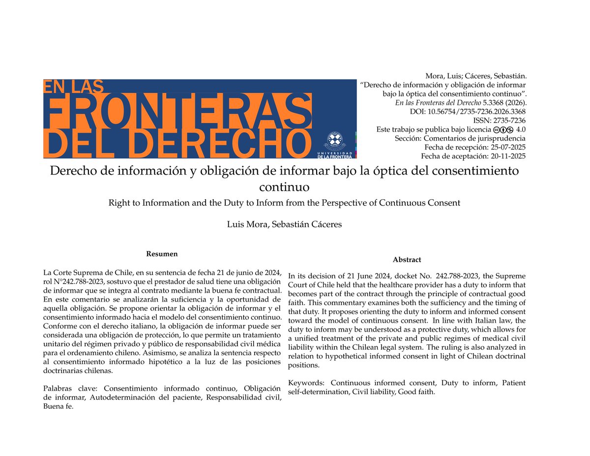Revista En las Fronteras del Derecho tweet media