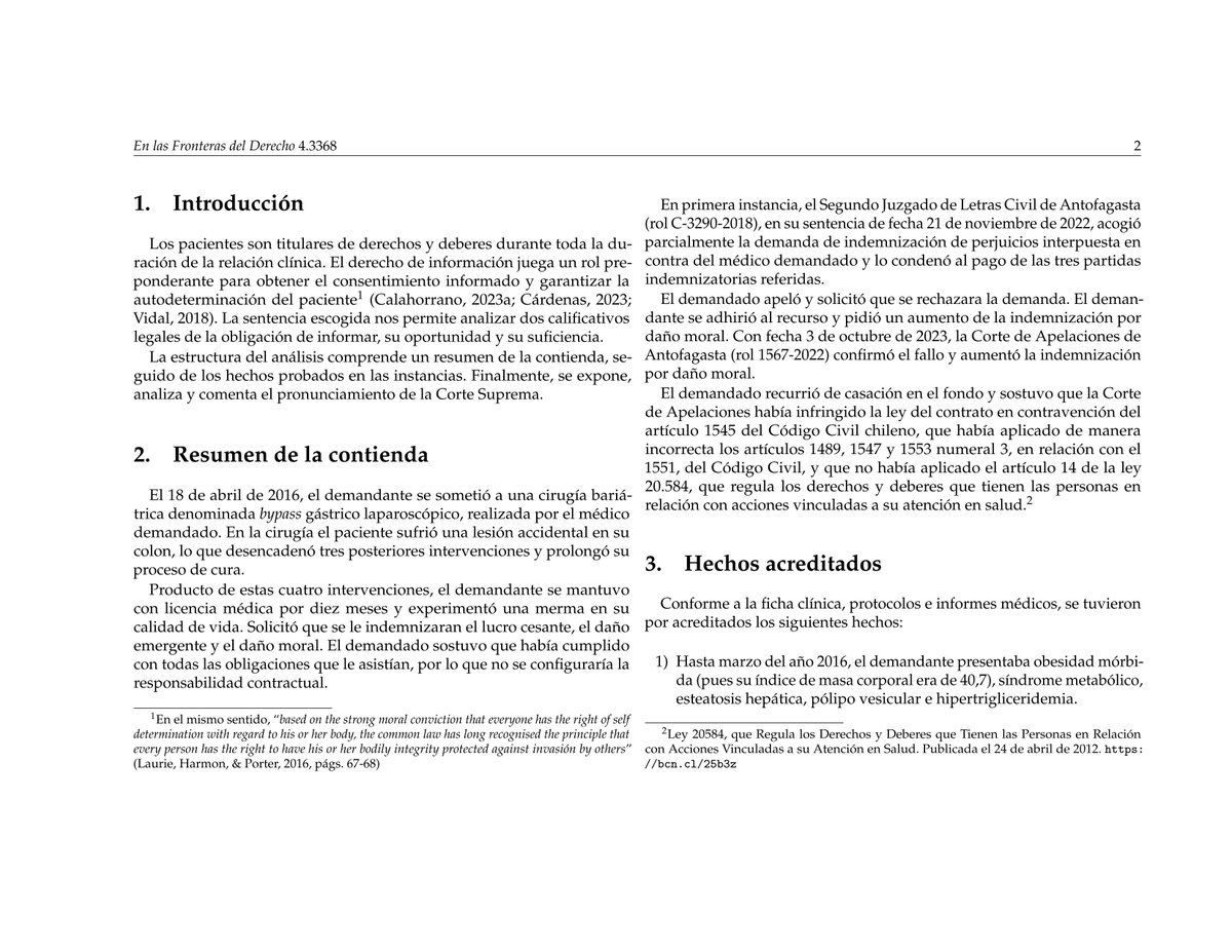 ¿El prestador de salud tiene una obligación de informar que se integra al contrato mediante la buena fe contractual?

Lea el comentario de jurisprudencia de Luis Mora y Sebastián Cáceres:👇
fdd.ufro.cl/index.php/fdd/…