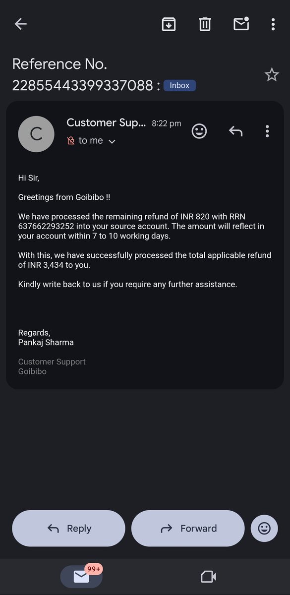 12Aaryaman's tweet photo. @GoibiboSupport UPDATE 🚨
They are giving only 820 rupees, they should have given the whole refund they had quoted earlier...this is unacceptable @GoibiboSupport https://t.co/Wu4N6MbtUc