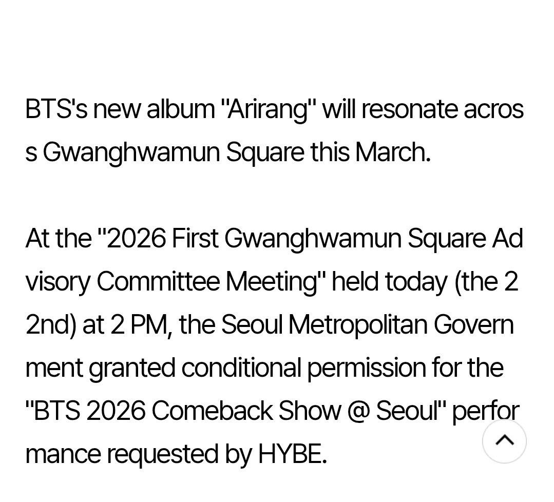 btswingsjm7's tweet image. — Hybe decidió ofrecer un concierto de BTS gratuito en la Plaza Gwanghwamun el 21 de marzo.

El concierto se transmitirá en vivo a 190 países de todo el mundo a través del servicio de video en línea (OTT=sitios de streaming, no especifican cuáles). +