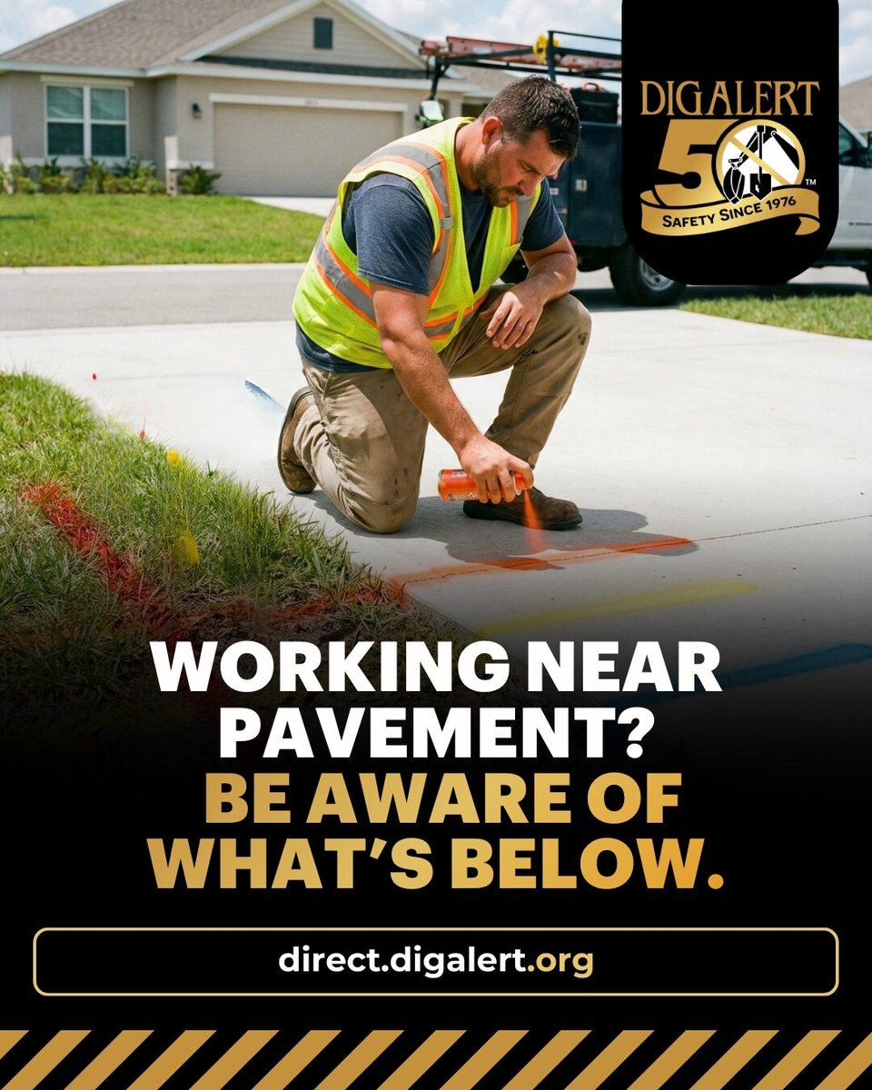 Hardscape and pavement projects still risk hitting critical lines. 
A DigAlert® ticket keeps your work zone safe.
direct.digalert.org
#HardscapeSafety #ProjectAwareness #811Awareness