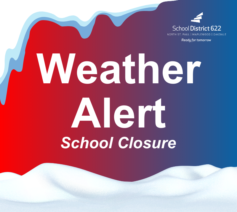 isd622's tweet photo. Due to the forecasted cold weather conditions, all District 622 schools will be closed on Friday, January 23.

Please visit https://t.co/0wHktIE5dI for information. https://t.co/z155FU0cvk