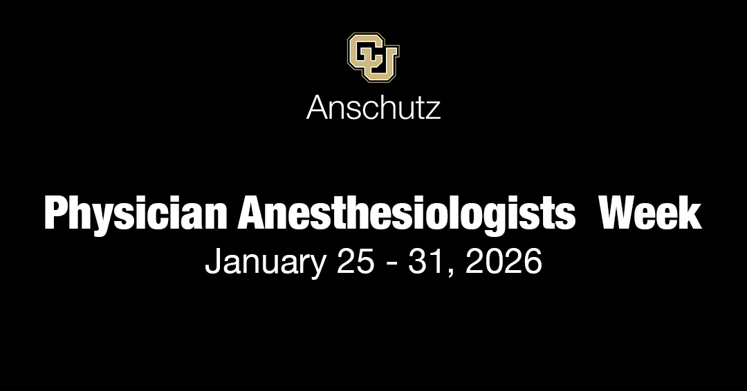 CU Anschutz Department of Anesthesiology tweet media