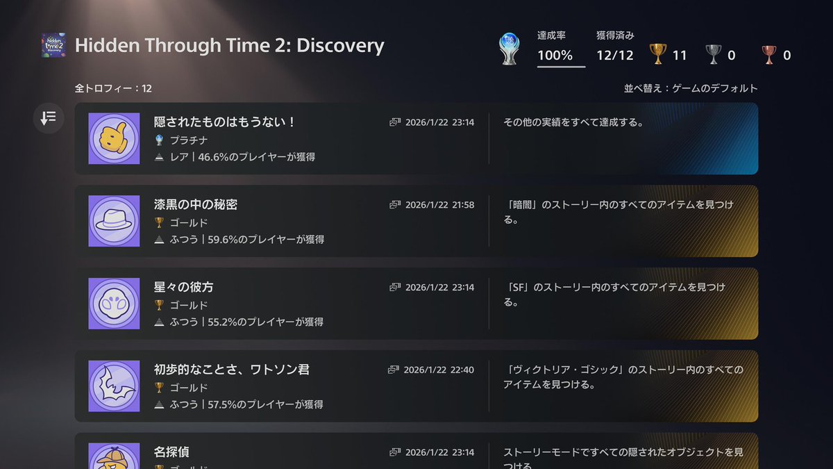 YABA_gamesuki's tweet photo. 積みゲーよりHidden Through Time 2: Discoveryをトロコンしました🏆
色がカラフルなせいか絵が細かいせいか目が疲れてしまったので、途中からカンニングしちゃいました👀
雰囲気はとても良かった!
トロフィーは簡単な部類✨
チョコボみたいな鳥さんも見つけました🐓
#HiddenThroughTime https://t.co/CqLjc2c1Po