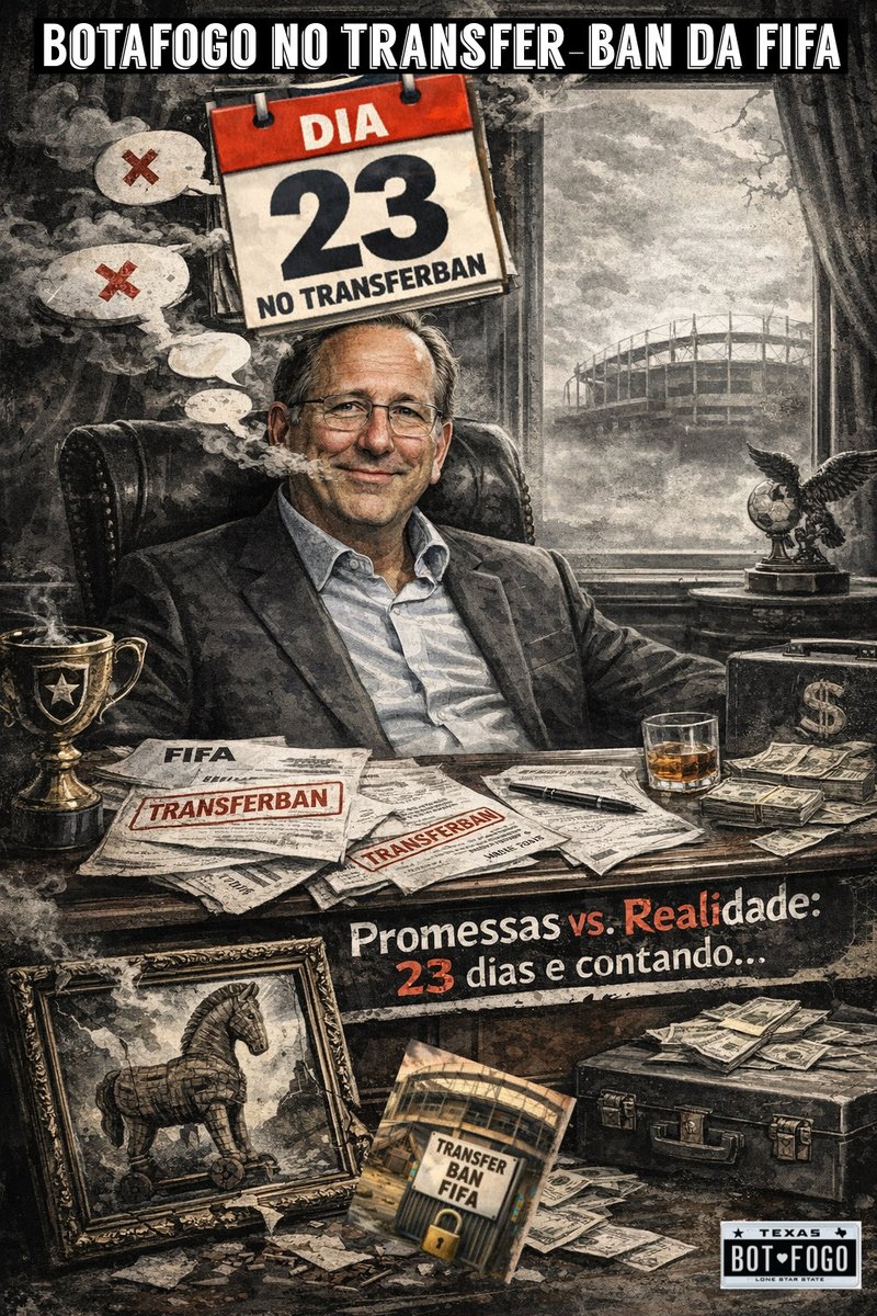 BotafogoTX's tweet image. 23 terceiro dia de Transfer-ban no Botafogo! John Textor precisa aparecer e dar uma satisfação a torcida! Seja transparente por mais que a verdade seja cruel mas não seja covarde .
