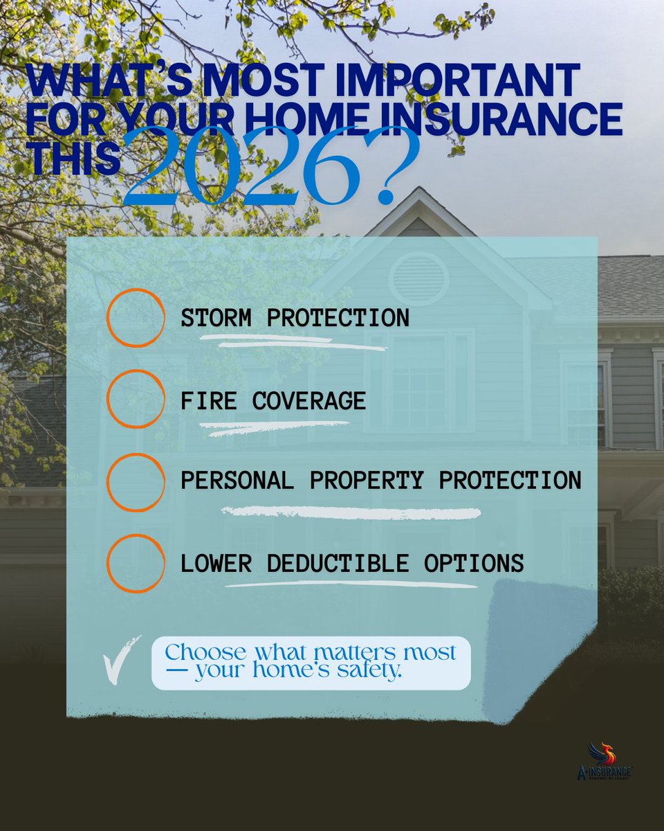 BestAutoRate's tweet image. Home coverage matters! 🏠✨ What’s most important to you for 2026? Vote below and make sure your home is fully protected.

Get a quote today! Call or text 1-888-445-2793 or visit learnandserve.org
#HomeInsurance #APlusInsurance #NewYear2026
