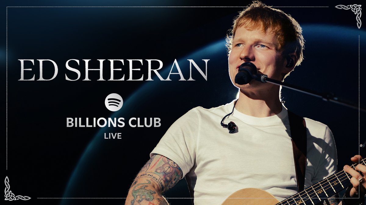 .<a href="/edsheeran/">Ed Sheeran HQ</a>'s biggest hits live from Dublin. The Billions Club Live concert film is out now, only on Spotify.

Watch here: spotify.link/EdSheeranBilli…