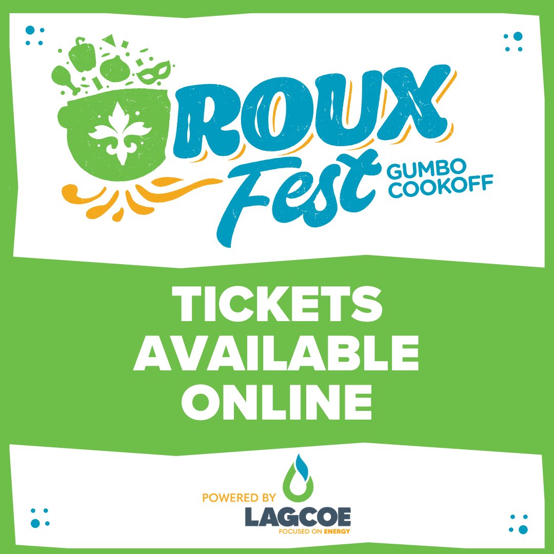 Roux Fest 2026 tickets are now available. Secure yours at loom.ly/bZdPi1s and join us February 12 at Blackham Coliseum for the energy, the culture, and the gumbo.

#Lagcoe #RouxFest #EnergyIndustry