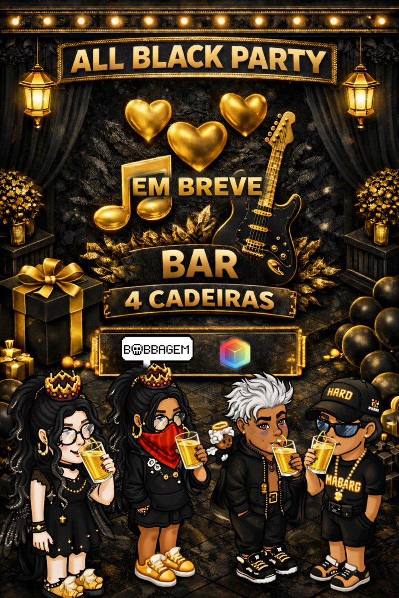 🖤✨ Vem aí a ALL BLACK PARTY no Bar 4 Cadeiras!

Depois do sucesso da Festa do Branco, é hora do preto dominar! 😎🎶

Sorteios de HC, brindes, música e muita interação te esperam!

📍 20:30 (BR)
🎟️ Não perca!